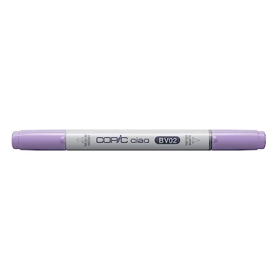 Bild av COPIC Ciao märkpenna typ BV 02, prune, mångsidig layoutmärkpenna med en medelbred och penselspets