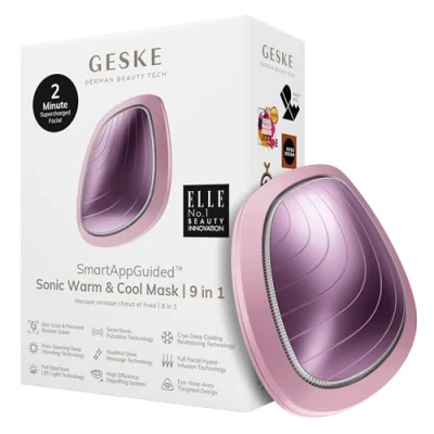 Bild av Geske Sonic WARM COOL MASK 9 IN 1 Electronic Tools SMARTAPPGUIDED Ansiktsvård tillbehör, Storlek: One Size, Pink