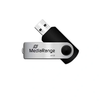 Bild av MediaRange MR912 Flexi USB Flash enhet 64 GB 15MB/s 2.0, Svart, Silver