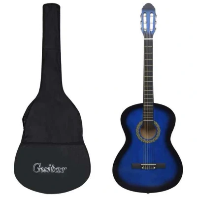 Bild av VidaXl Klassisk Gitarr 12 Delar Blå 4/4 39&quot;