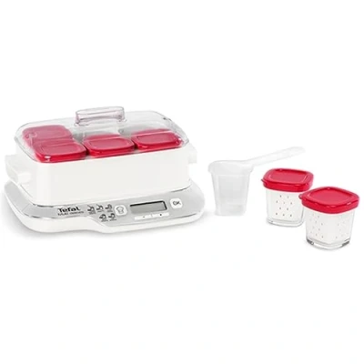 Bild av Tefal YG660132 Multidelices Express yoghurtberedare, stål, röd, vit