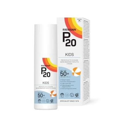 Bild av Riemann P20 solkräm för barn SPF50+ 100 ml långvarigt skydd i upp till 10 timmar vattentålig 3 timmar, lämplig åldern 1 +