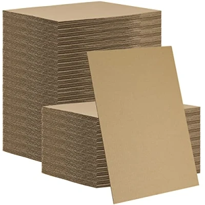 Bild av PINGEUI 60 pack A4 korrugerade kartonglakan, 3 mm tjocka kraftpappark för frakt, post, förpackning, gör det själv hantverk och konst, bruna