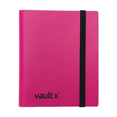 Bild av Vault X Binder 4 fickor samlarkort album mapp 160 sidobelastande fickpärm för TCG (rosa)