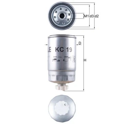 Bild av MAHLE ORIGINAL KC 19 Filtre à Carburant vissé