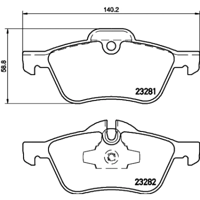 Bild av HELLA 8DB 355 009 171 Jeu de plaquettes frein préparé pour indicateur d&#039;usure MINI: 3/5 portes, Cabriolet
