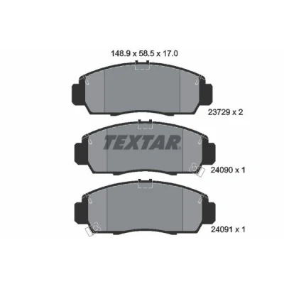Bild av TEXTAR 2372901 Jeu de plaquettes frein avec indicateur d&#039;usure HONDA: CIVIC 7 Hatchback, ACCORD Limousine, 8, ACURA: TSX
