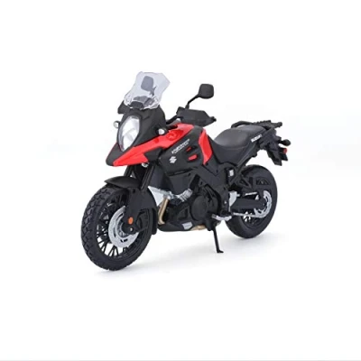 Bild av Maisto 20 19130 Suzuki V ström: Motorcykelmodell, skala 1:12, med fjädring och utfällbart sidostativ, 17 cm, svart röd (5 19130), svart, medium