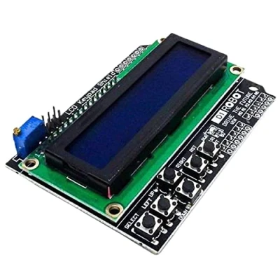 Bild av AZDelivery 1602 LCD knappsatsskärm HD44780 modul 2x16 tecken kompatibel med Arduino inklusive E Book!