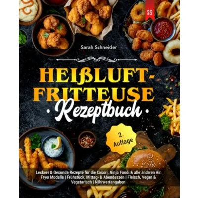 Bild av Heißluftfritteuse Rezeptbuch: Leckere &amp; Gesunde Rezepte für die Cosori, Ninja Foodi alle anderen Air Fryer Modelle Frühstück, Mittag Abendessen Fleisch, Vegan Vegetarisch Nährwertangaben