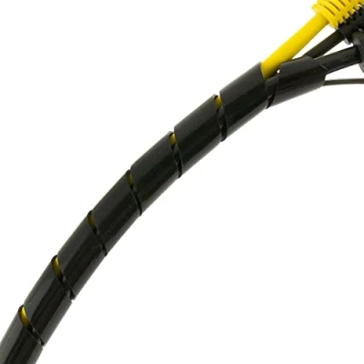 Bild av SeKi Spiralband 20130 mm 10 meter svart, flexibel kabelslang spiralslang kabelskydd; för buntning av kablar