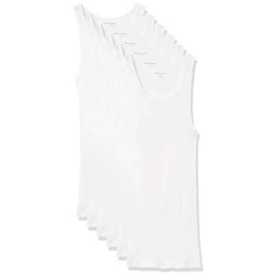 Bild av Amazon Essentials Men&#039;s Linne undertröjor, Pack of 6, Vit, L