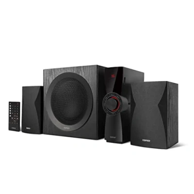 Bild av EDIFIER CX7 2.1, 69W multimediahögtalarpaket, med Bluetooth V5.0, 21 cm (8 tum) subwoofer och infraröd fjärrkontroll: Perfekt för TV, PC, bärbar dator etc.
