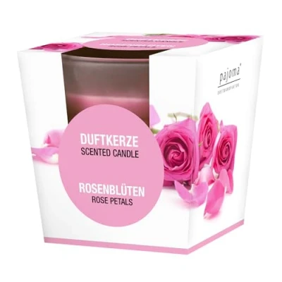 Bild av pajoma® Doftljus, rosenblommor i satinerat glas 120 g vaxvikt, brinntid: 25 timmar, elegant presentförpackning premiumkvalitet