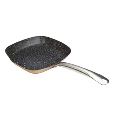 Bild av WECOOK! Professional Grill Induktion Ränder 28 X 28cm, Non stick QUANTANIUM Miljövänlig utan PFOA, Smidd aluminium, Handtag Stål, Kopparfärg, Lämplig Alla Kök Keramisk Keramik, Gas