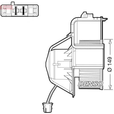 Bild av DENSO DEA05007 Pulseur d&#039;Air pour véhicules avec direction à gauche BMW: X5, X6