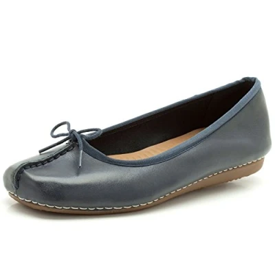 Bild av Clarks Freckle Ice dam Ballerinas , Marinblått läder,38 EU