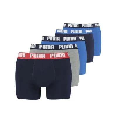 Bild av PUMA Boxershorts för män (5 pack), Blå/grå, S