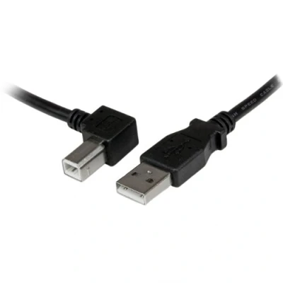 Bild av StarTech.com 2 m USB 2.0 A till B kabel vinklad vänster St/St skrivarkabel