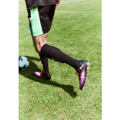 Bild av Puma Future 8 Ultimate AG Fotbollsskor fasta dobbar, Storlek: 44, Black/white/glowing red Konstmaterial/textil