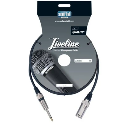 Bild av Adam Hall 10 m XLR hane till 6,3 mm Jack Mono mikrofonkabel