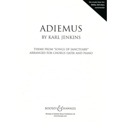 Bild av Adiemus I: Thème de Songs of Sanctuary. mixed choir (SATB) and piano. Partition chœur.