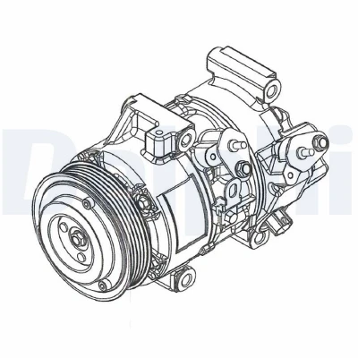 Bild av DELPHI CS20495 compresseur De Climatisation 5VS12 PAG 46 avec huile TOYOTA: Corolla Verso