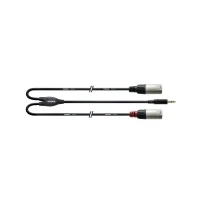 Bild av Cordial CFY 1,5 WMM LONG Audio Adapterkabel [1x Jackstik 3,5 mm 2x XLR stik] 1.50 m Sort