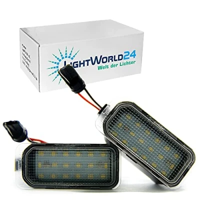Bild av Lightworld24 LED registreringsskyltslampor F ord Fiesta Focus C Max Mondeo Galaxy S Kuga J Aguar XJ XF 18 SMD Xenon 2