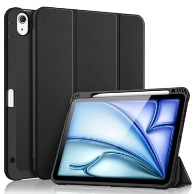 Bild av FINTIE fodral för iPad Air 11&quot; 2024 M2/iPad 5 2022/iPad 4 2020 10,9 tum, med pennförvaring, mjukt TPU bakstycke automatisk standby/skärmaktivering, svart