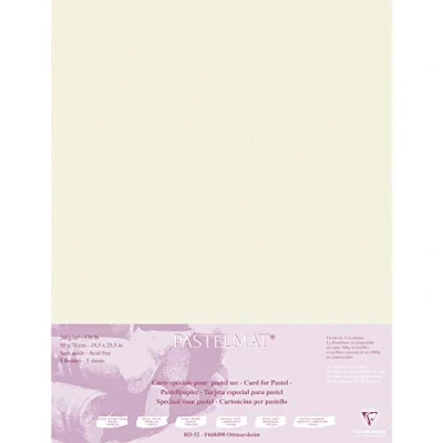 Bild av Clairefontaine Ref 96166C Pastelmatta kortark (paket med 5 ark) 360 gsm kort 50 x 70 cm sandfärg speciellt formulerad för användning pasteller