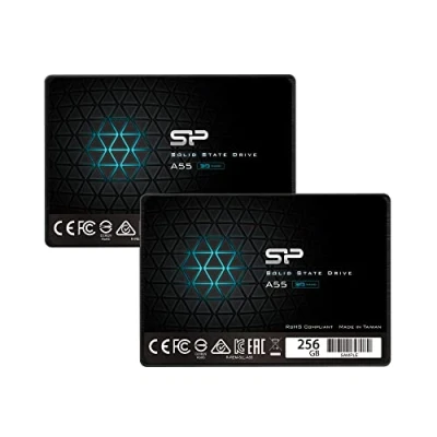 Bild av Silicon Power 2 pack 256 GB SSD 3D NAND A55 SLC cache Performance Boost SATA III 2,5 tum 7 mm (0,28 tum) intern solid state enhet