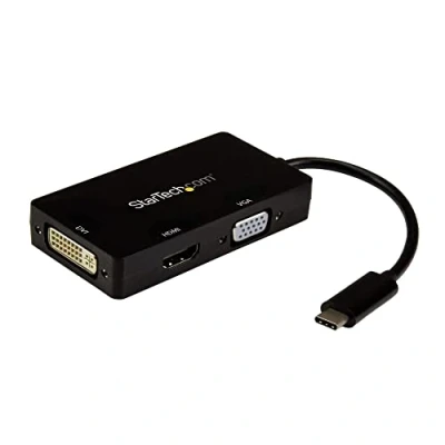 Bild av StarTech.com USB C Multiport Adapter 3 in 1 to HDMI DVI or VGA ekstern videoadapter