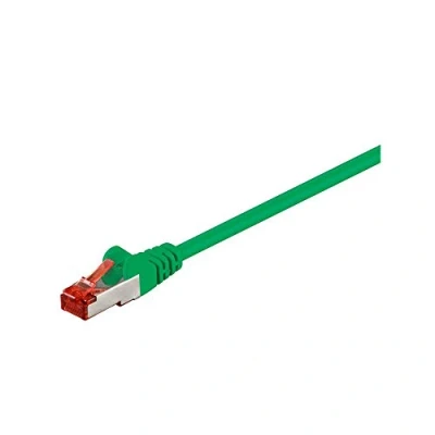 Bild av goobay Nätverkskabel RJ 45 (hane) till 3 m par i metallfolie (PiMF) CAT 6 halogenfri, formpressad grön