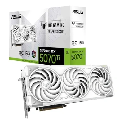 Bild av ASUS GeForce RTX 5070 Ti TUF White OC 16GB GDDR7 RAM Grafikkort