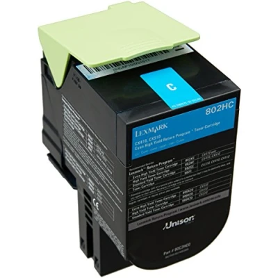 Bild av Lexmark 80C2HC0 / High Yield Return Program Toner Tonerkassett Blå