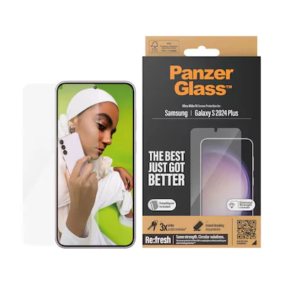 Bild av PanzerGlass Screen Protector Samsung Galaxy S24 Plus Ultra Wide Fit w. EasyAligner