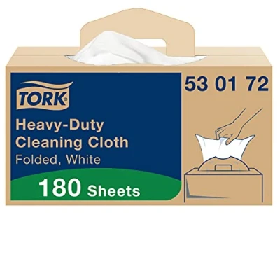 Bild av Aftørringsklud Tork Kraftig W7 Handy box 1 lag 415x355 mm Hvid,180 stk/krt