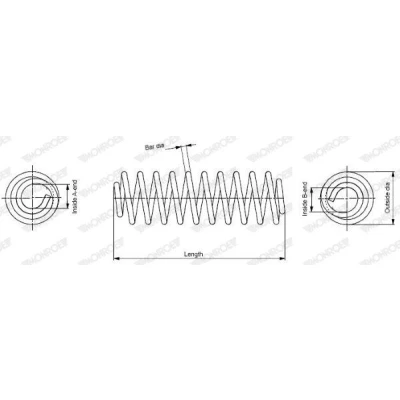 Bild av MONROE SP3259 Ressort de suspension SAAB: 9 3 3/5 portes, Cabriolet