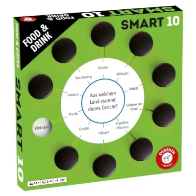 Bild av Piatnik 7192 Smart 100 nya frågor 1 000 svaralternativ Spelbar med originalspelet Family Edition, 10 Food &amp; Drink