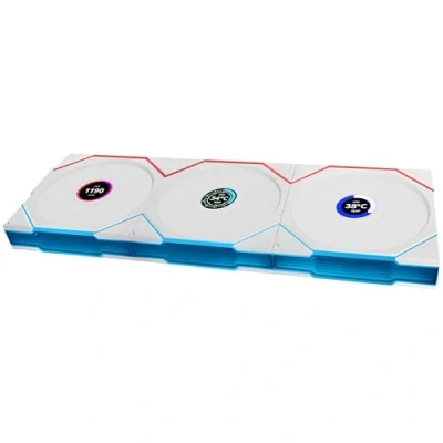 Bild av Lian Li UNI FAN TL Wireless LCD 3 pack Chassi fläkt 120mm Vit med RGB ljus 33 dBA