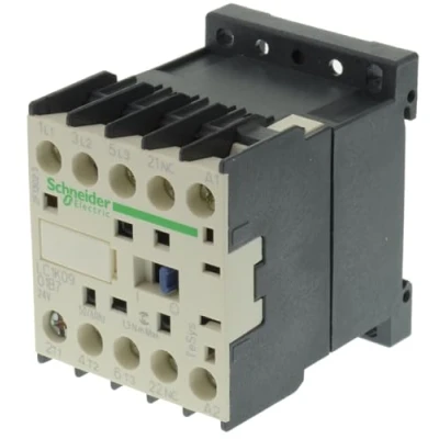 Bild av Schneider LC1K0901B7 9 A TeSys 3P AC3 AC spole K kontaktor, 24 V, vit, set med 10 delar