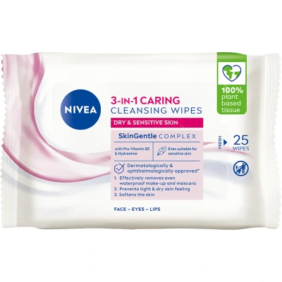 Bild av NIVEA Gentle Cleansing Wipes 25 pcs ml 200