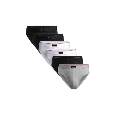 Bild av Danish Endurance 6 PACK Ultracomfort Briefs Multicolor black white red grey, Storlek: Large, grey