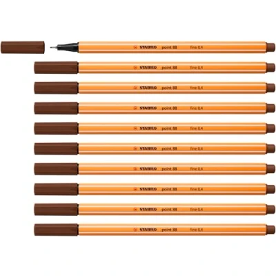 Bild av Fineliner STABILO point 88 Ask med 10 Brun