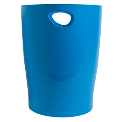 Bild av Exacompta Ref. 45384D Set med 8 papperskorgar, ECOBIN BeeBlue papperskorgar handtag volym 15 liter Mått 26,3 x 33,5 cm för kontor eller hem turkos