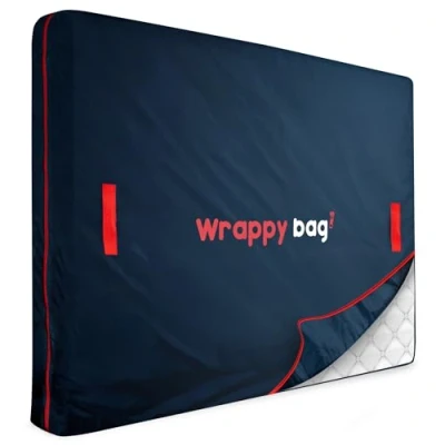 Bild av WRAPPYBAG Vattentätt Oxford Polyester Skyddsöverdrag för Madrass Förvaringsväska med 4 Handtag Perfekt flyttning, förvaring och transport 160 x 200 cm
