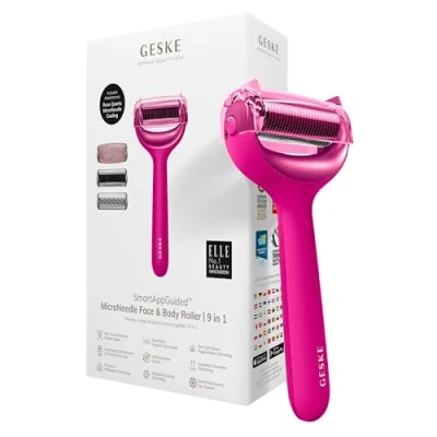 Bild av Geske Microneedle FACE BODY Roller 9 IN 1 Electronic Tools SMARTAPPGUIDED Ansiktsvård tillbehör, Storlek: One Size, Magenta