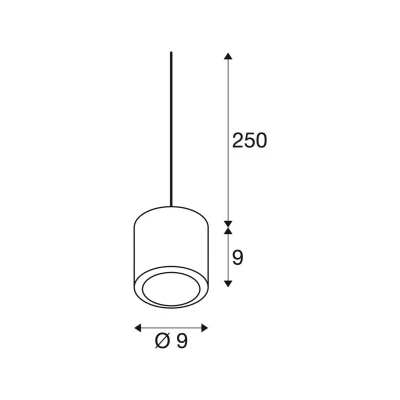 Bild av SLV LED hänglampa Oculus, mässingsfärgad Ø 9 cm, dimbar till varmt