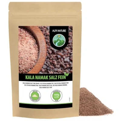 Bild av Alpi Nature Kala Namak salt fint (1 kg), stensalt, känt som svart